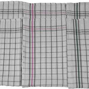 White Checked Tea Towels
